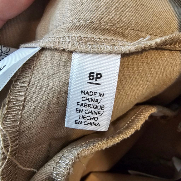 Women's Raffaella Khaki Capri Pants Size 6P - Picture 8 of 9